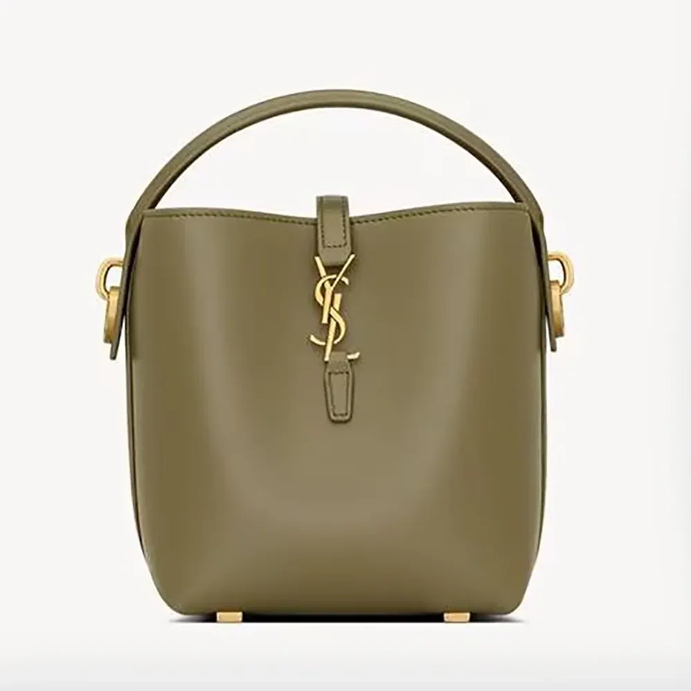 Saint Laurent YSL Le 37 Mini in Shiny Leather for Women in Dark Green Saint Laurent YSL Le 37 Mini in Shiny Leather for Women in Dark Green