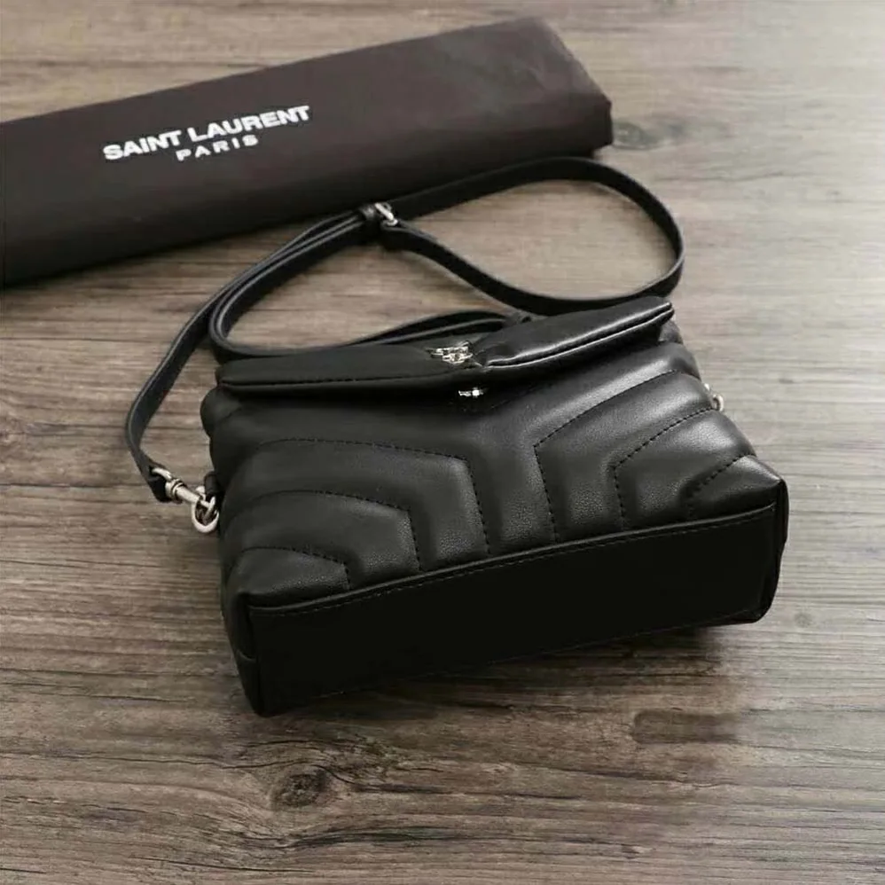 Saint Laurent YSL Loulou Small Matelasse Y Leather for Women in Black
