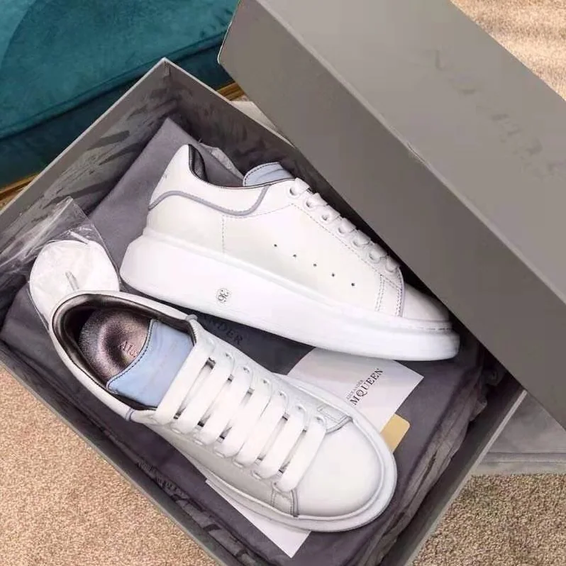 Alexander Mcqueen Shoes Oversized Sneaker White Smooth Calf Leather Lace for Men in Up Sneaker