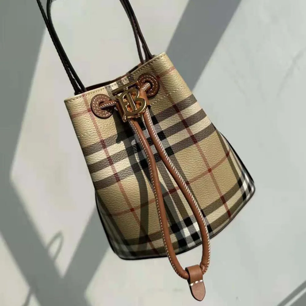 Burberry Mini TB Bucket Bag for Women in Brown Burberry Mini TB Bucket Bag for Women in Brown