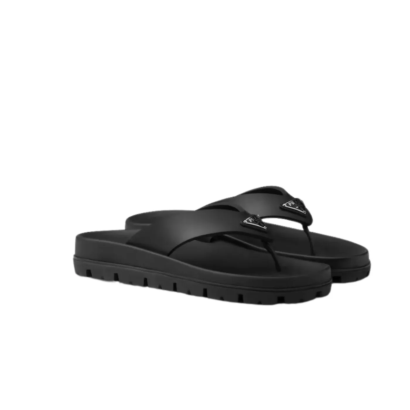 Prada Rubber Thong Sandals Black 1Y420N_3LKK_F0002_F_020 Prada Rubber Thong Sandals Black 1Y420N_3LKK_F0002_F_020