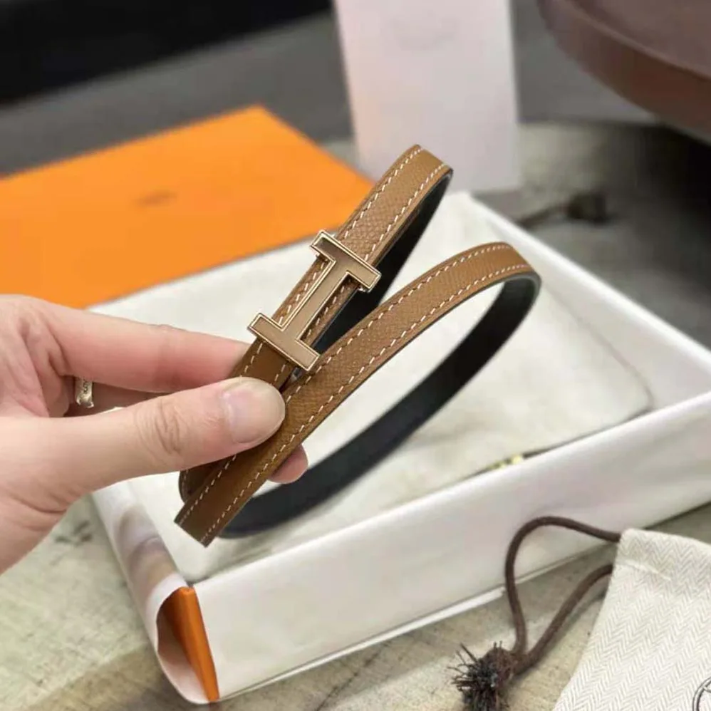 Hermes Focus Belt Buckle & Reversible Leather Strap 13 mm for Women in Gold/Black