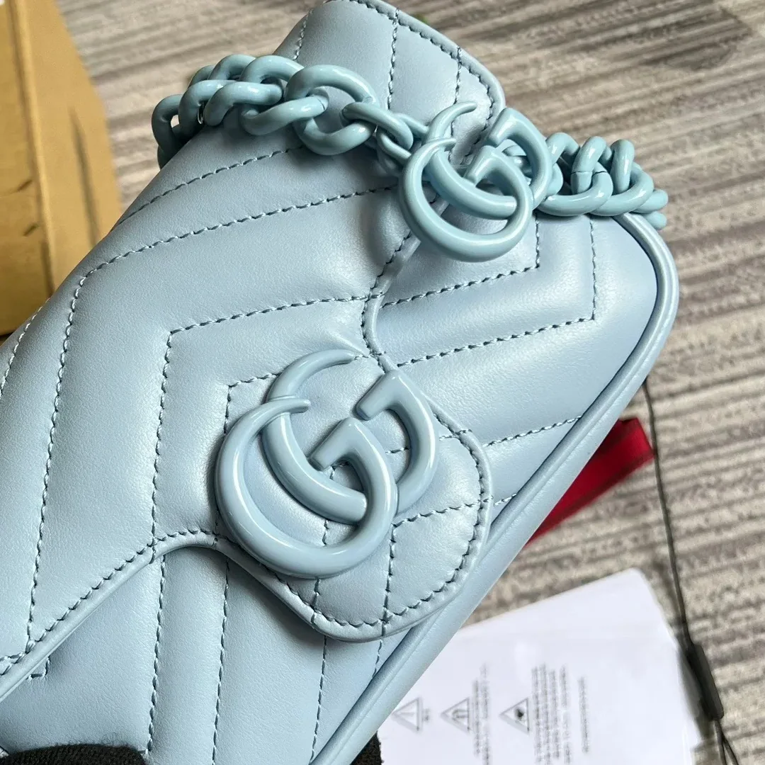 Gucci Marmont Super Mini Bag Blue Gucci Marmont Super Mini Bag Blue