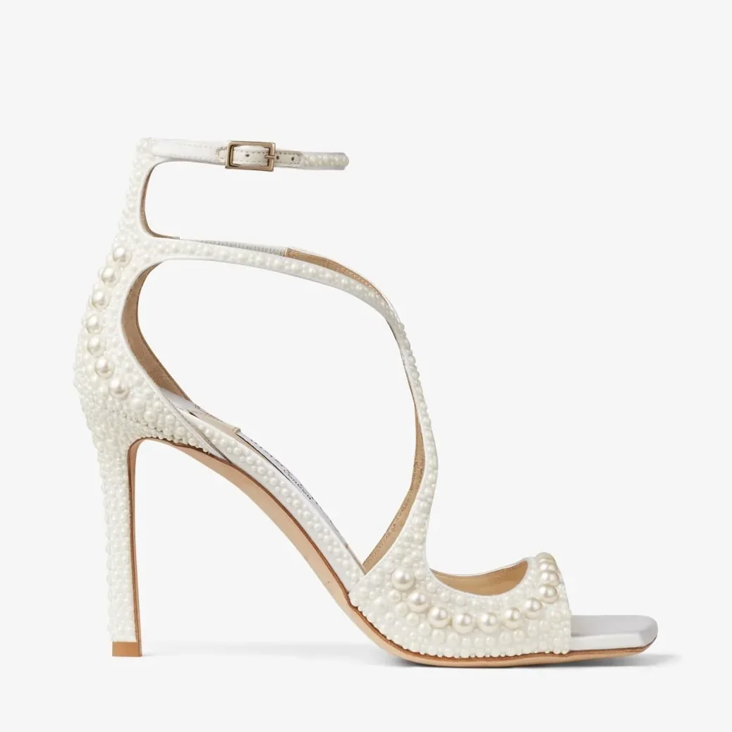 Jimmy Choo Azia 95 White AZIA95WOZ_S Jimmy Choo Azia 95 White AZIA95WOZ_S