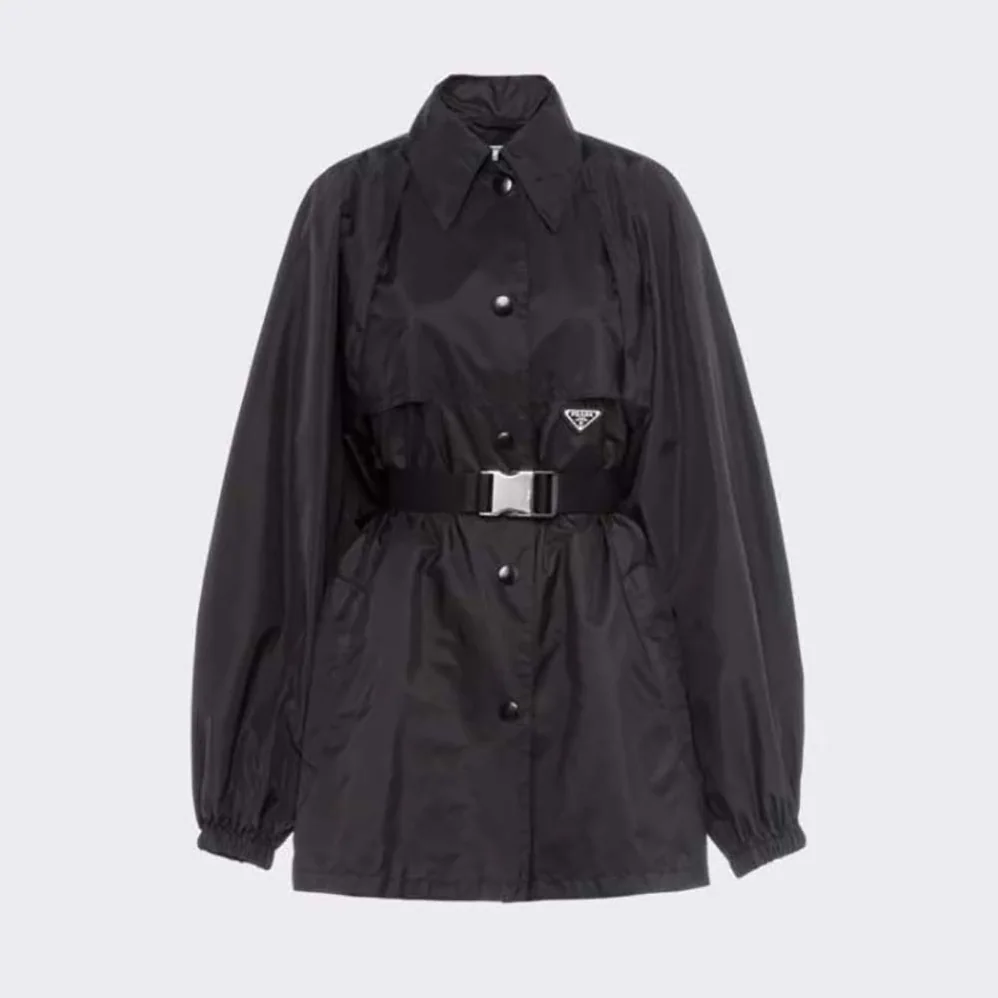 Prada Light Re-Nylon Safari Jacket for Women in Black