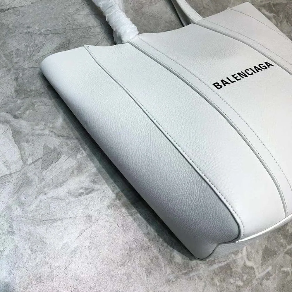 Balenciaga Everyday Tote XXS Calfskin Tote Thin Handles for Women in White