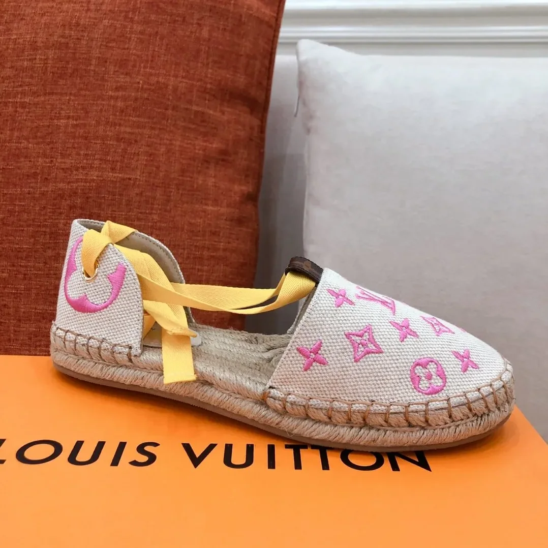 Louis Vuitton Starboard Flat Espadrille Pink for Women Louis Vuitton Starboard Flat Espadrille Pink for Women