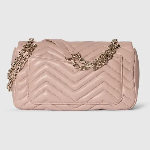 Gucci Marmont Medium Shoulder Bag / Pink Beige Light Gold Hardware Gucci Marmont Medium Shoulder Bag / Pink Beige Light Gold Hardware