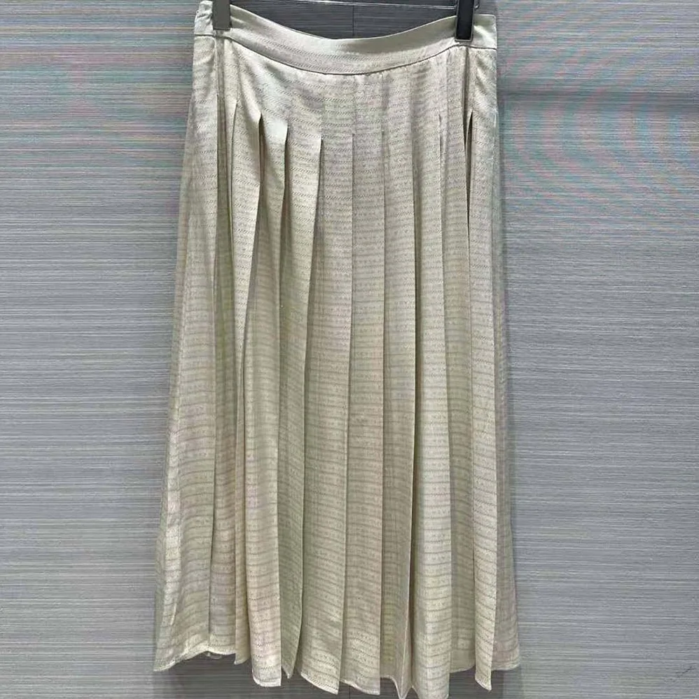Prada Crêpe De Chine Jacquard Midi Skirt for Women