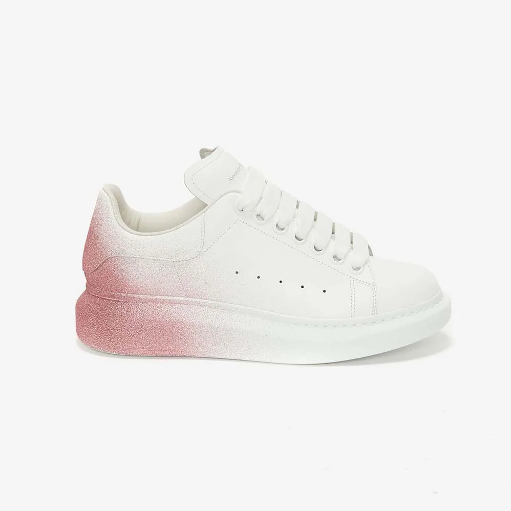 Alexander Mcqueen Oversized Sneaker in White for Women in Pink