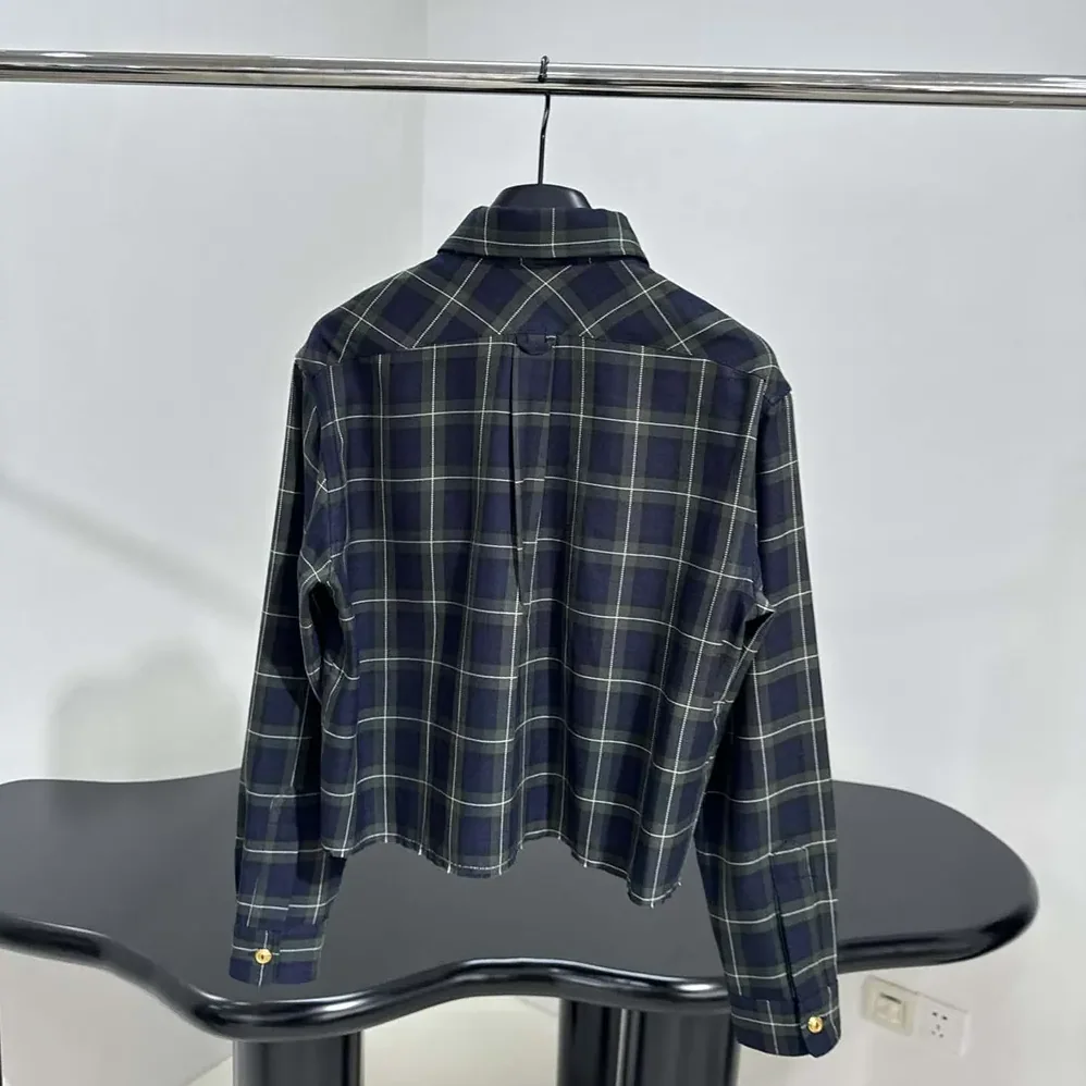 Miu Miu Plaid Shirt with Embroidered logo for Women Miu Miu Plaid Shirt with Embroidered logo for Women