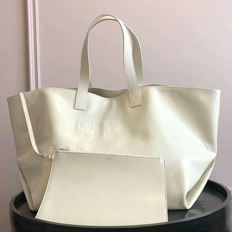 Celine Medium Made in Tote in Leather for Women in White