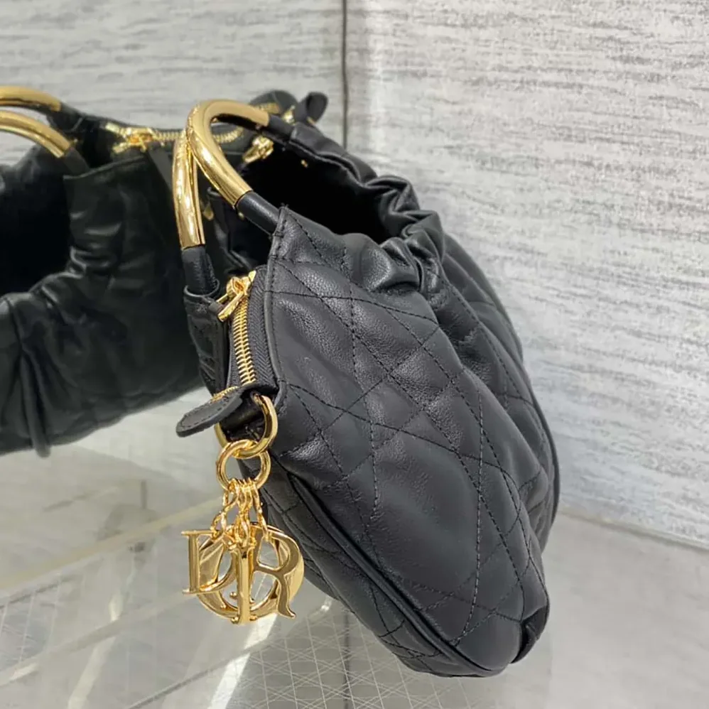 Dior Walk in Dior Purse Black Macrocannage Calfskin for Women Dior Walk in Dior Purse Black Macrocannage Calfskin for Women