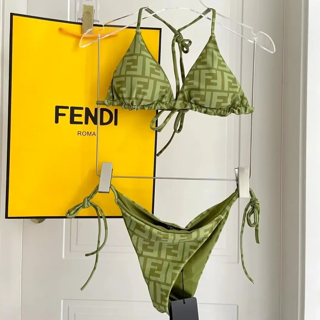 Fendi FF Monogram Bikini Olive Green Fendi FF Monogram Bikini Olive Green