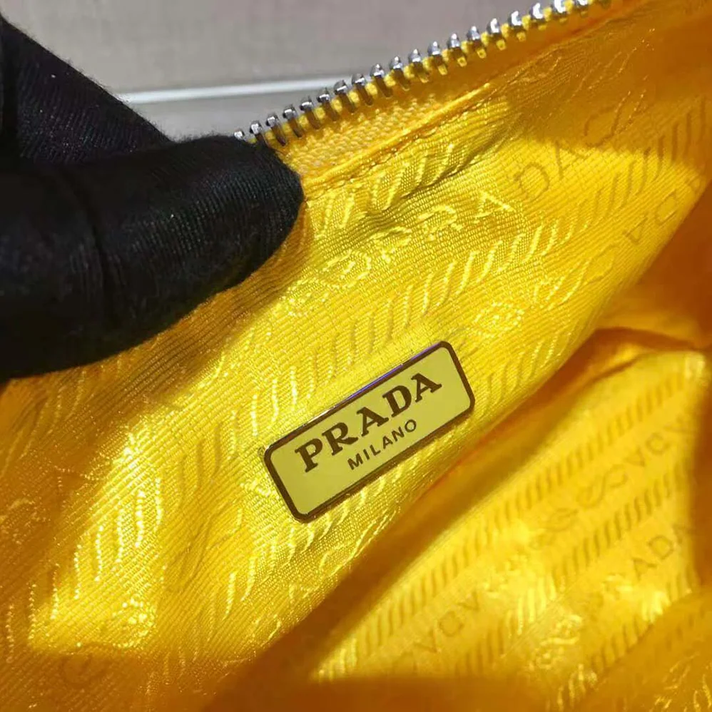 Prada Nylon and Saffiano Leather Mini Bag for Women in Yellow