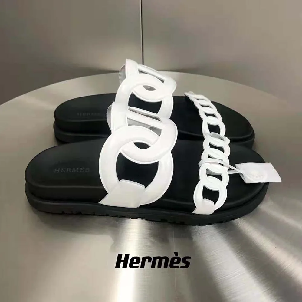 Hermes Extra Sandal in Nappa Leather for Women in White