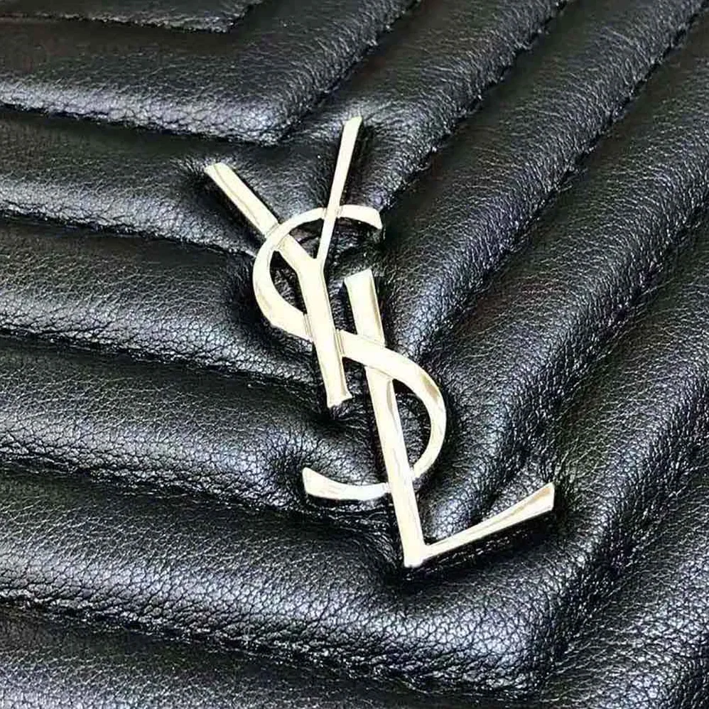Saint Laurent YSL Monogram Document Holder in Matelasse Leather for Women in Silver Saint Laurent YSL Monogram Document Holder in Matelasse Leather for Women in Silver