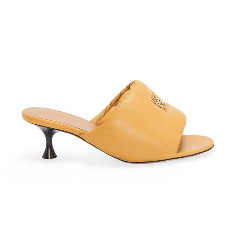 Loewe Anagram Padded Mule in Lambskin for Women in Orange
