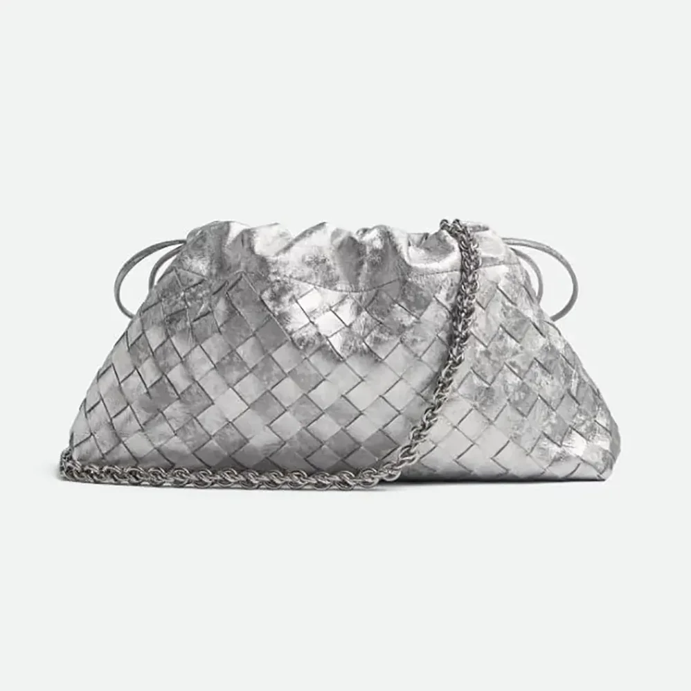 Bottega Veneta Dustbag Notte for Women in Silver Bottega Veneta Dustbag Notte for Women in Silver
