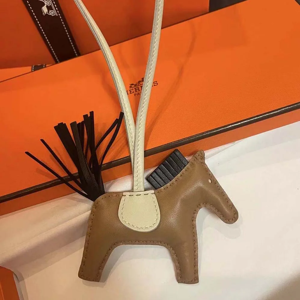 Hermes Rodeo MM Charm for Unisex in Brown Hermes Rodeo MM Charm for Unisex in Brown