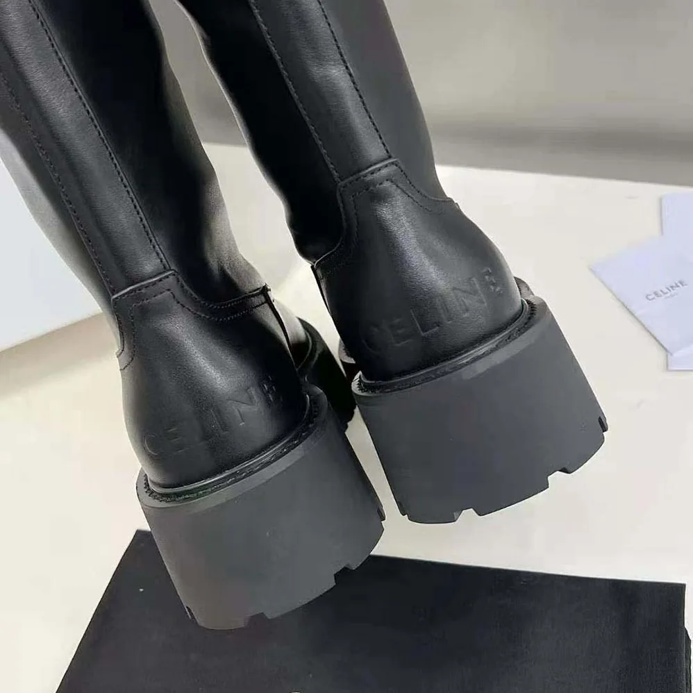 Celine Buckled High Boot in Calfskin for Women
