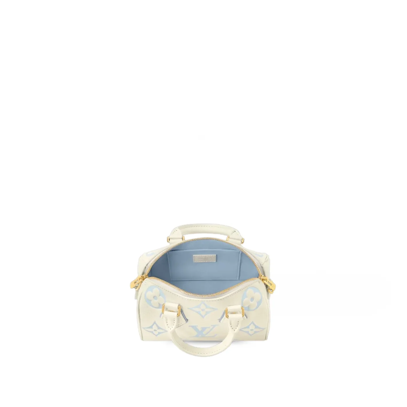 Louis Vuitton Speedy Bandouliere 20 Top Handle Bag in White Hardware