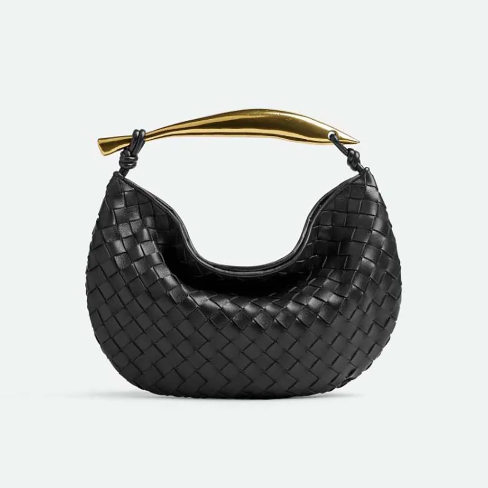 Bottega Veneta Sardine Top Handle Bag for Women in Black