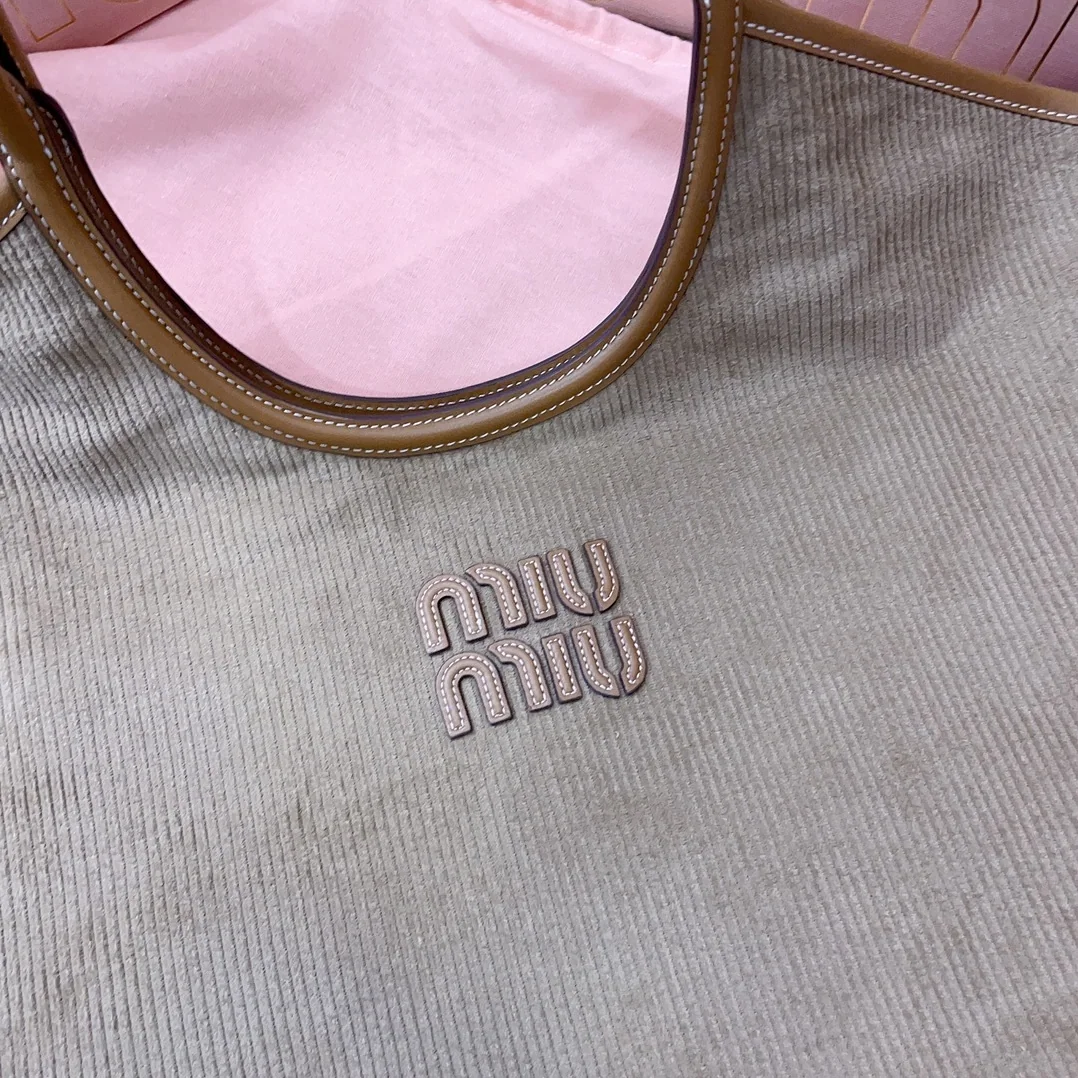 Miu Miu IVY Corduroy Shopping Bag for Women Miu Miu IVY Corduroy Shopping Bag for Women