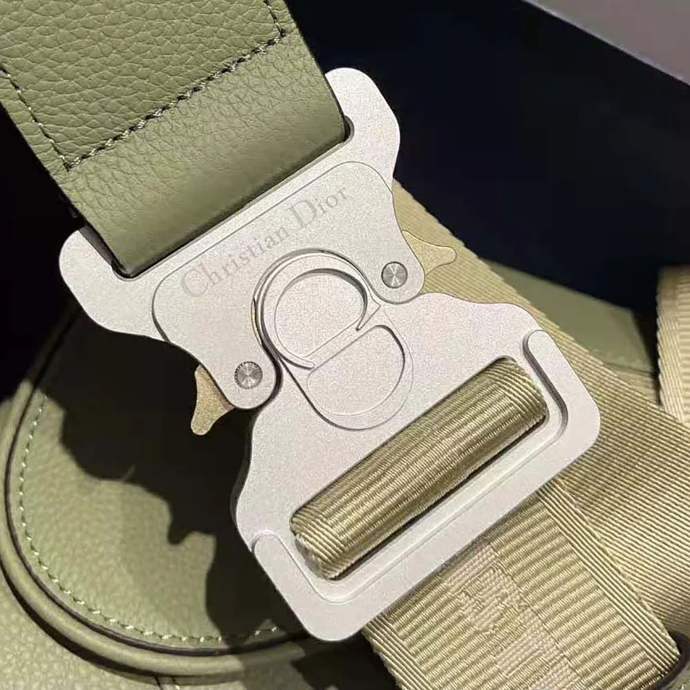 Dior Saddle Bag Khaki Grained Calfskin for Men Dior Saddle Bag Khaki Grained Calfskin for Men