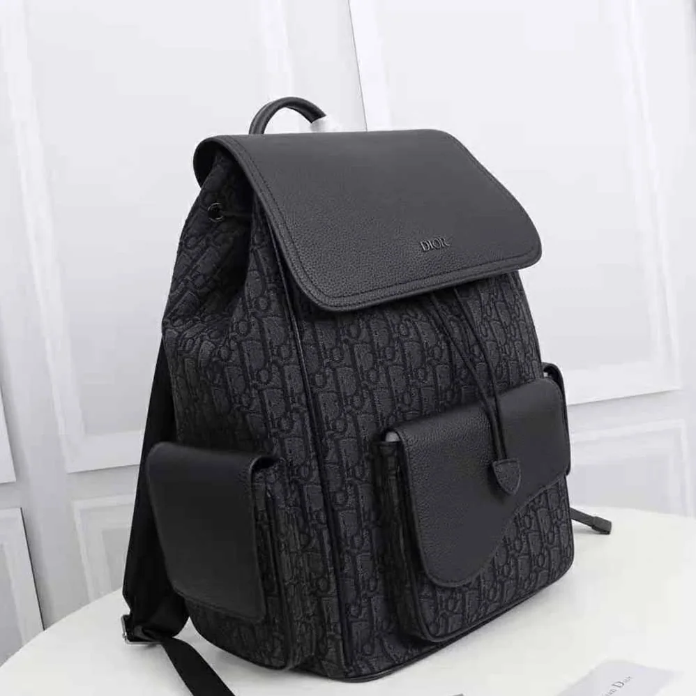 Dior Motion Backpack Black Dior Oblique Mirage Technical Fabric and Grained Calfskin for Men Dior Motion Backpack Black Dior Oblique Mirage Technical Fabric and Grained Calfskin for Men