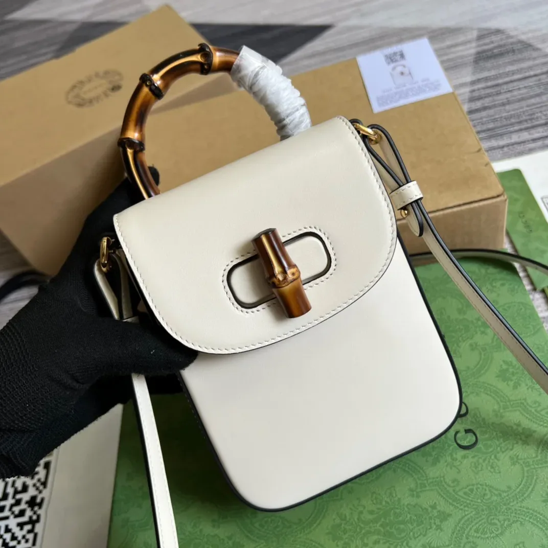 Gucci Bamboo Mini Handbag White