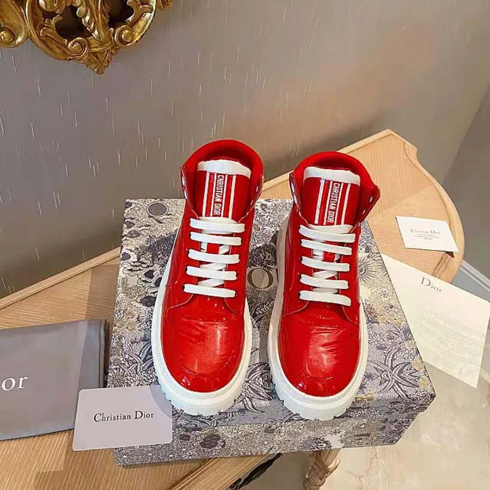 Dior D-Player Sneaker Red Quilted Nylon for Unisex Dior D-Player Sneaker Red Quilted Nylon for Unisex