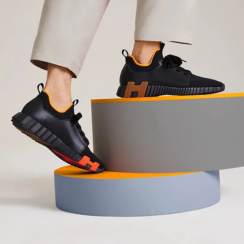 Hermes Depart Slip in On Sneakers Black