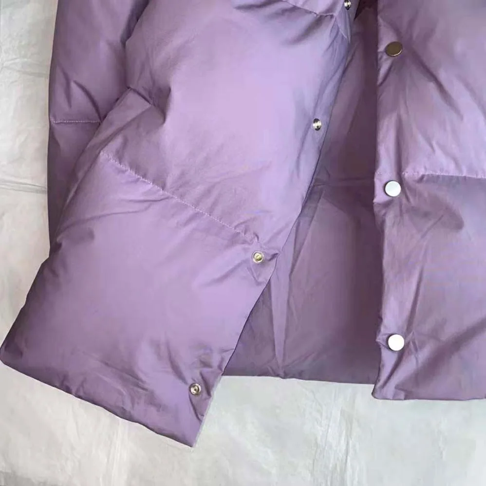 Bottega Veneta Frosted Poplin Puffer Jacket for Women in Purple Bottega Veneta Frosted Poplin Puffer Jacket for Women in Purple