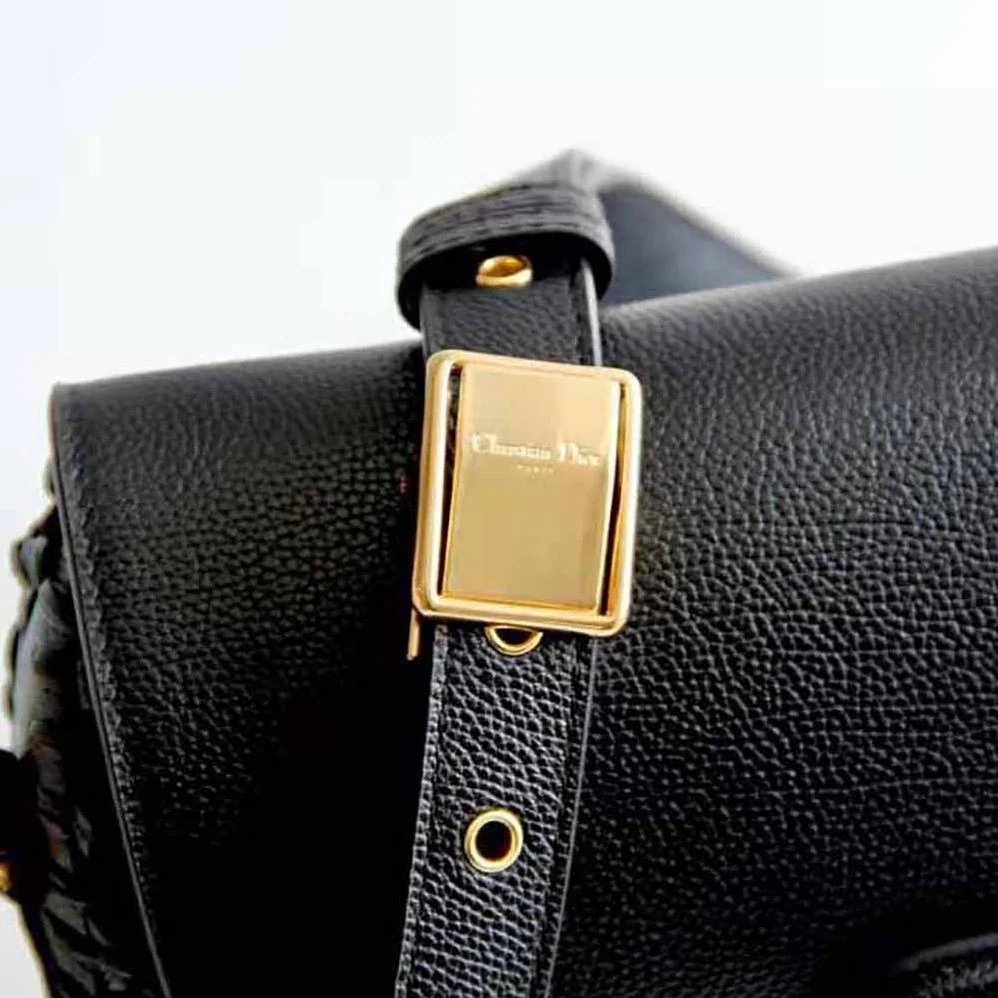 Dior Medium Dior Bobby Bag Grained Calfskin with Whipstitched Seams for Women in Black Dior Medium Dior Bobby Bag Grained Calfskin with Whipstitched Seams for Women in Black