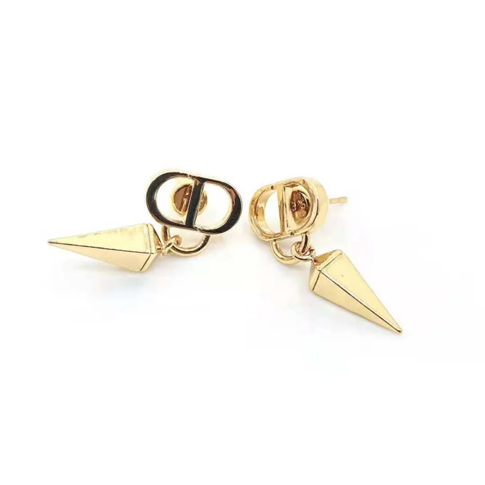 Dior Petit CD Earrings Gold for Women in Finish Metal Dior Petit CD Earrings Gold for Women in Finish Metal