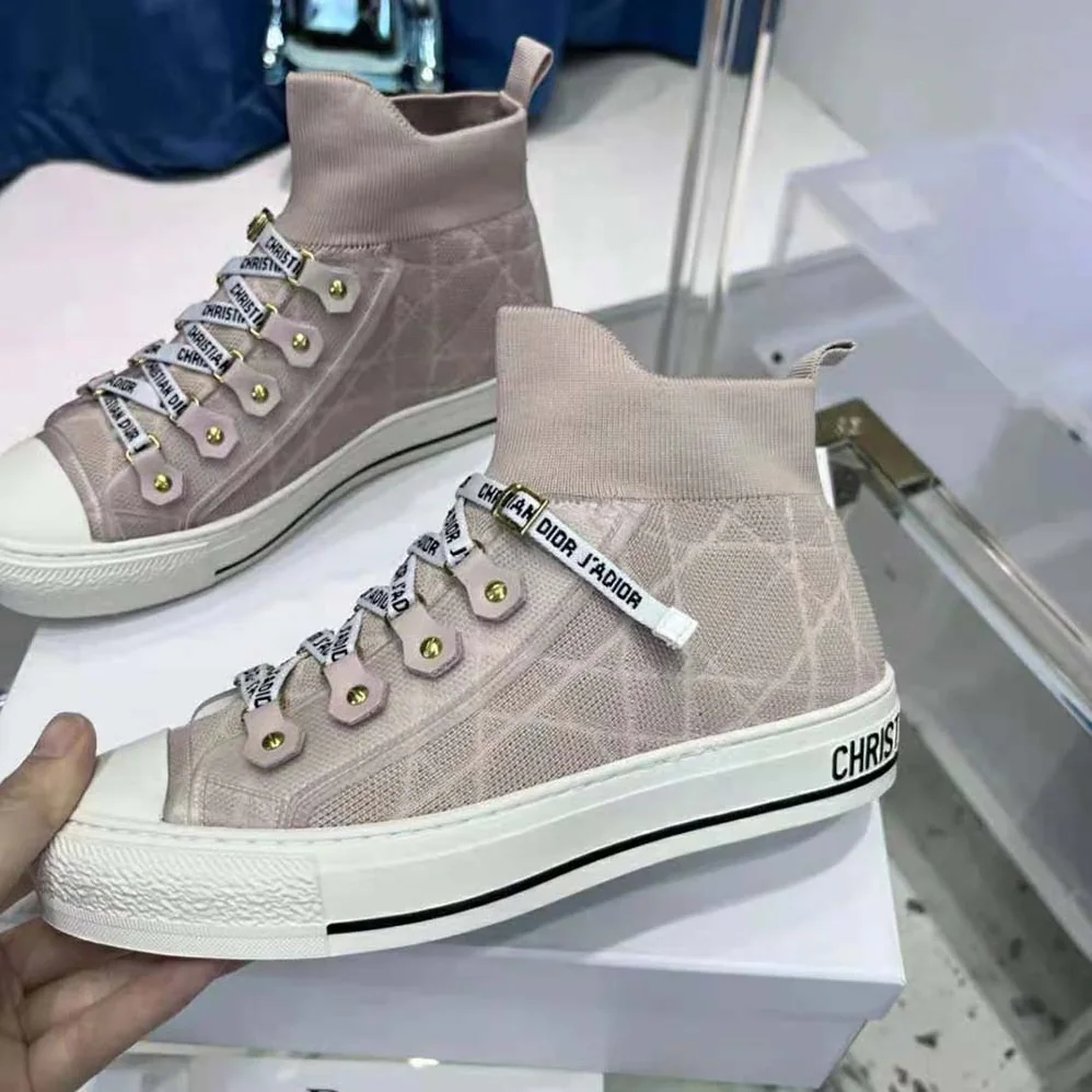 Dior Walk'N'Dior Sneaker Nude Macrocannage Technical Mesh for Women