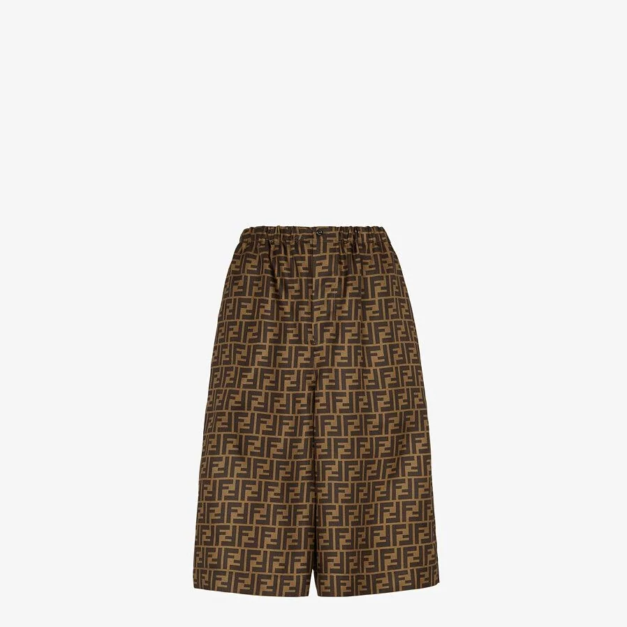 Fendi Bermudas Brown twill Bermudas for Women