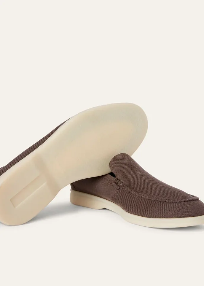 Loro Piana Summer Knitted Loafers Brown