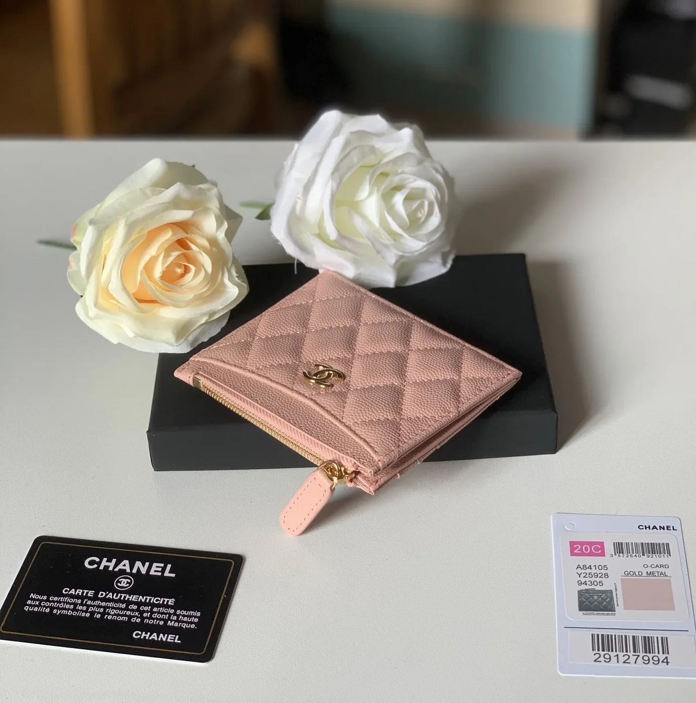 Chanel Flat Card Holder Pink Bag / Chanel Flat Card Holder Pink Bag /
