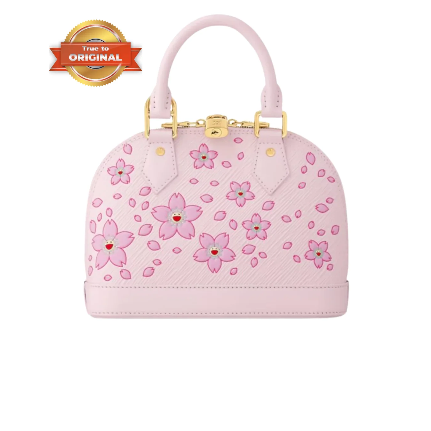 Louis Vuitton LV x TM Alma BB Top Handle Bag in Pink Gold Hardware