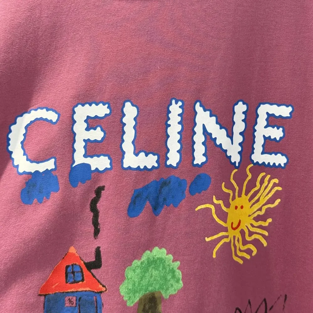 Celine Loose T-Shirt In Cotton Jersey for Men in Rose