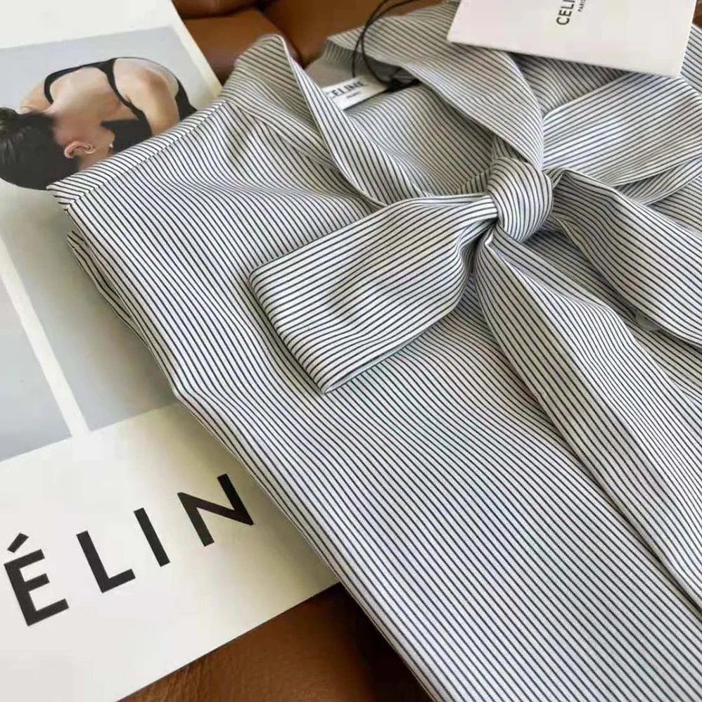 Celine Lavalliere Blouse in Silk Poplin for Women