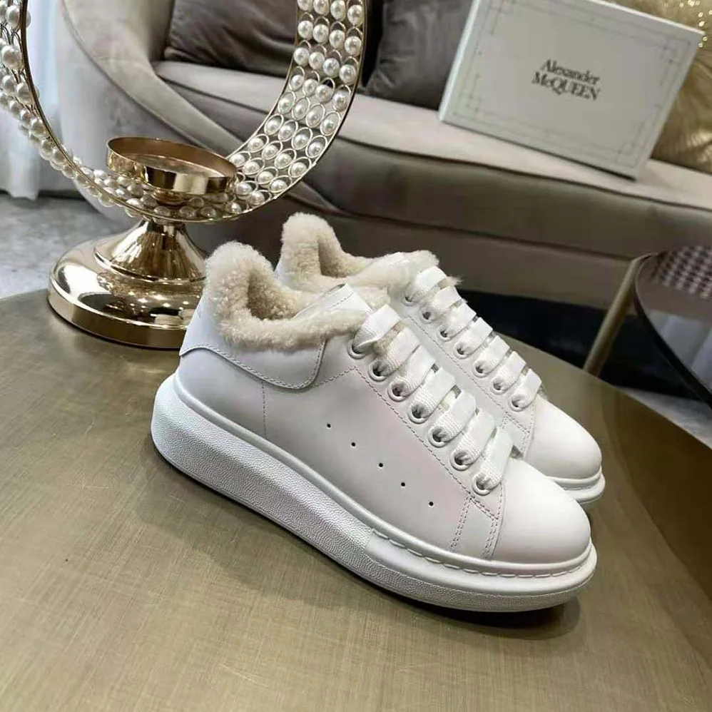 Alexander Mcqueen Oversized Sneaker White Smooth Calf Leather for Women Alexander Mcqueen Oversized Sneaker White Smooth Calf Leather for Women