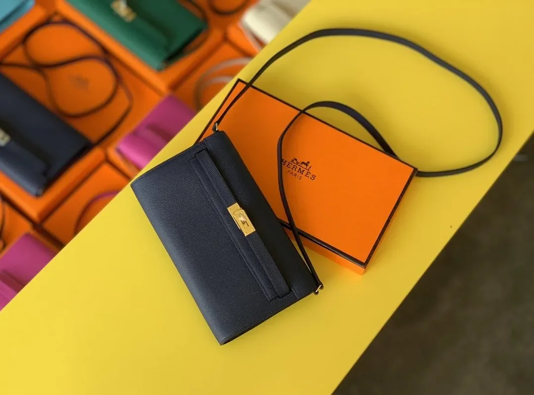 Hermes Kelly Wallet To Go Woc Epsom Blue Hermes Kelly Wallet To Go Woc Epsom Blue