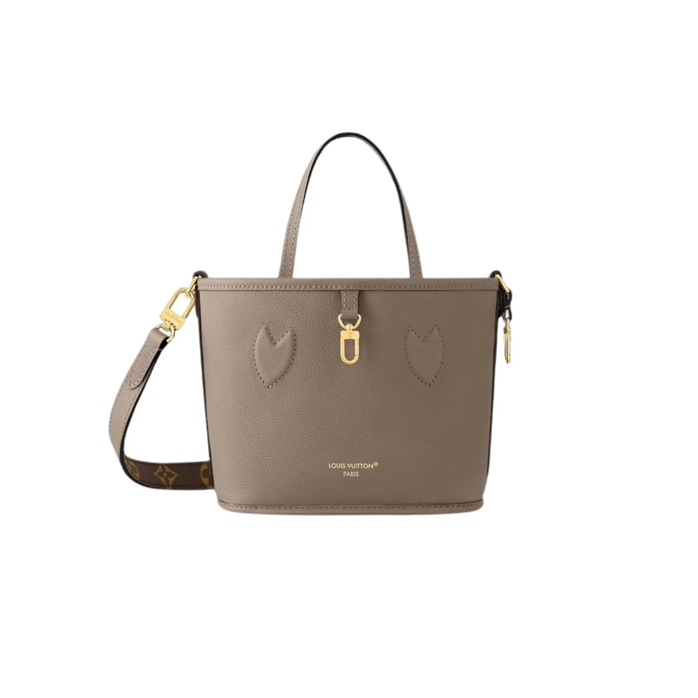 Louis Vuitton Neverfull Bandouliere Inside Out BB Tote Bag in Dark Fango Gold Hardware Louis Vuitton Neverfull Bandouliere Inside Out BB Tote Bag in Dark Fango Gold Hardware