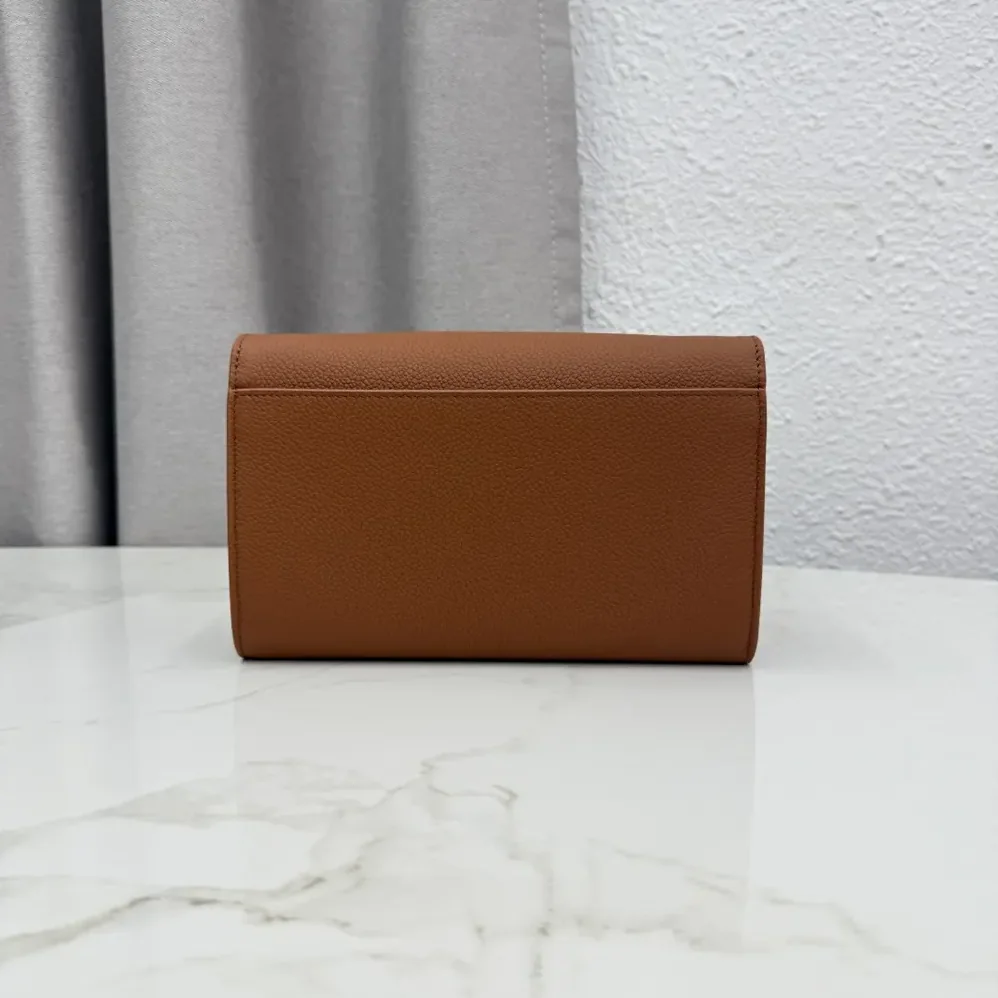 Dior Médaillon Envelope Pouch with Strap Marron Bobby and Lingerie Pink Grained Calfskin for Women Dior Médaillon Envelope Pouch with Strap Marron Bobby and Lingerie Pink Grained Calfskin for Women