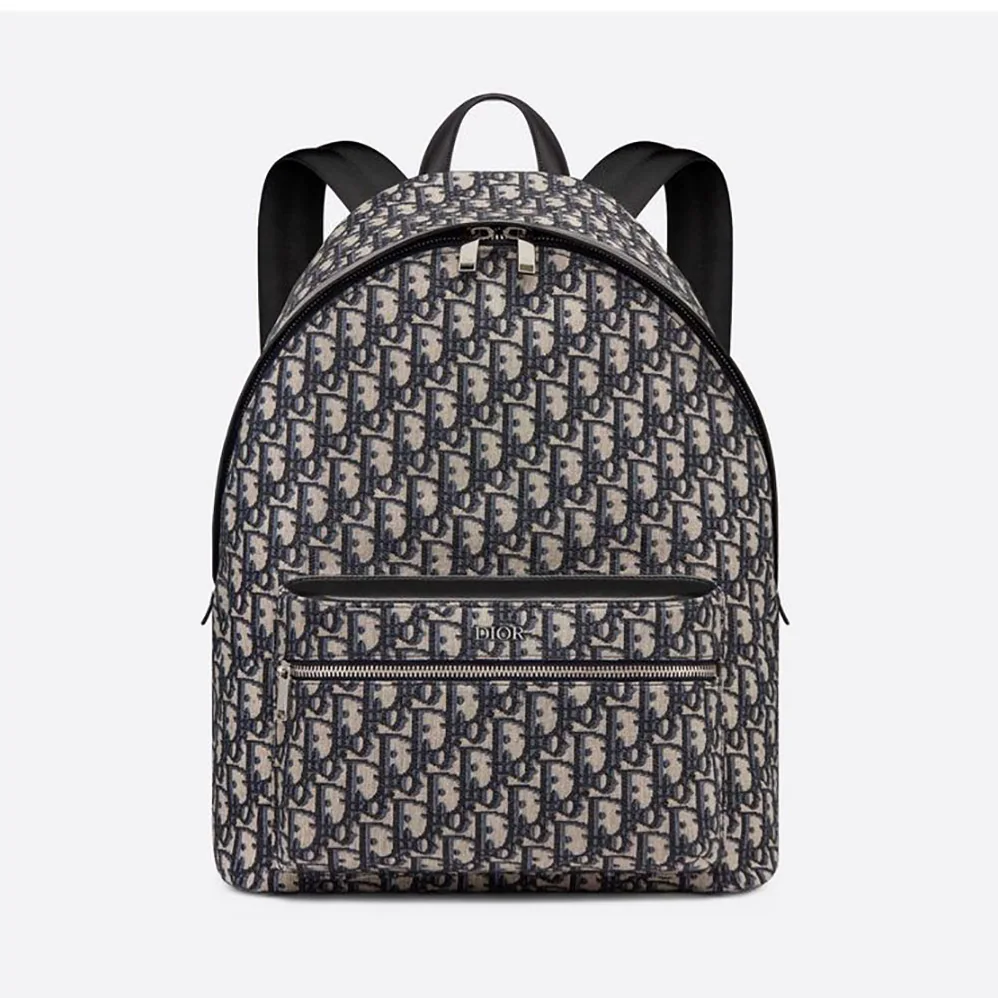 Dior Rider Backpack Beige and Black Dior Oblique Jacquard for Men