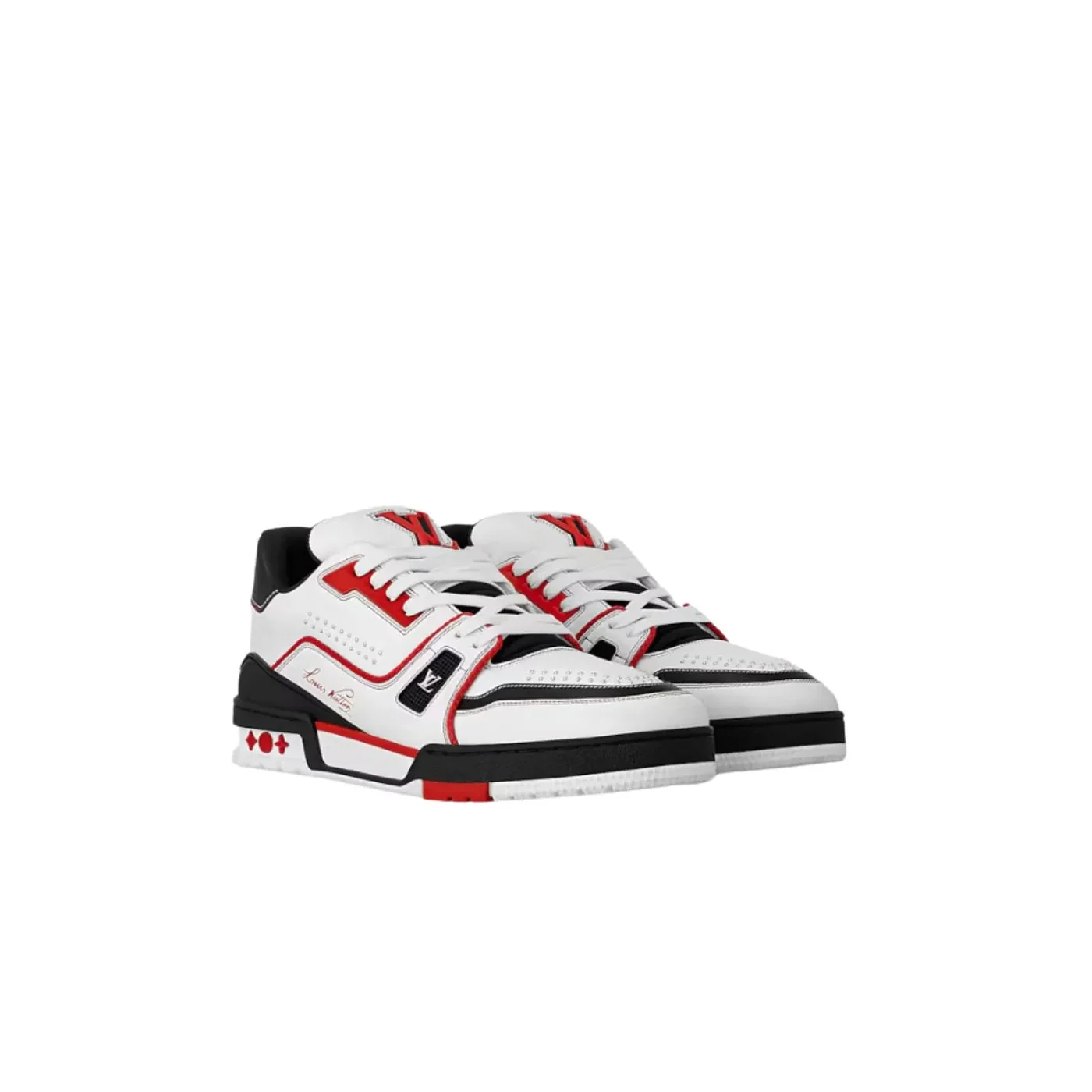 Louis Vuitton LV Trainer Sneaker Red 1AD7JM Louis Vuitton LV Trainer Sneaker Red 1AD7JM