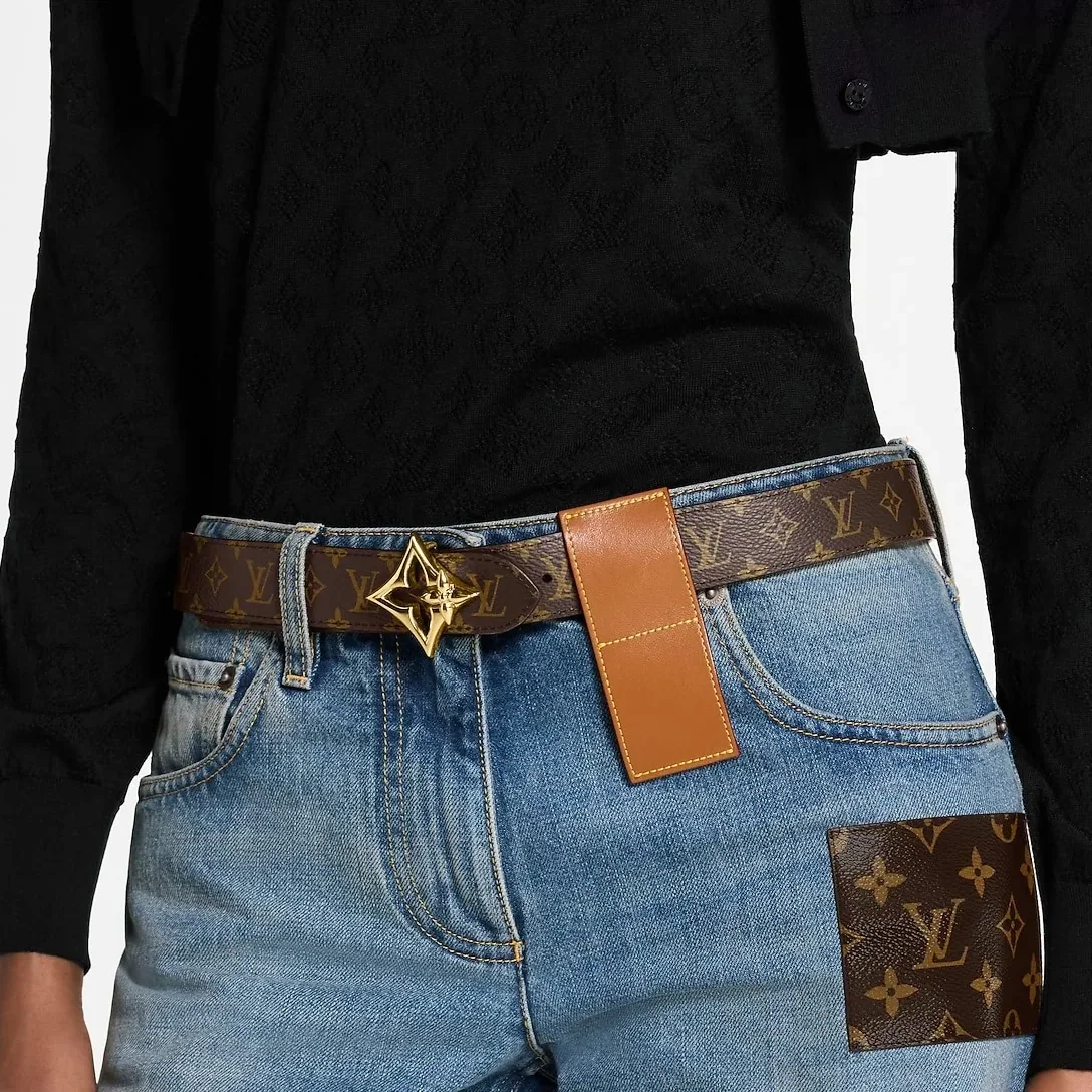 Louis Vuitton LV Flowergram Reversible Belt Garnet
